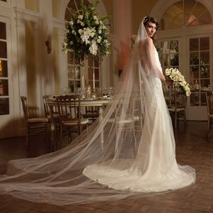 Wedding veil with pearls